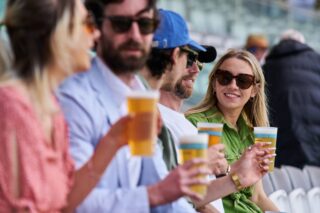 people drinking brewdog beer at Lords cricket club