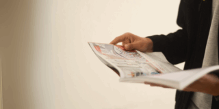 Person reading report