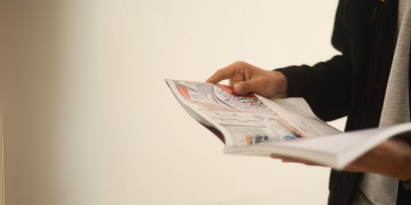 Person reading report