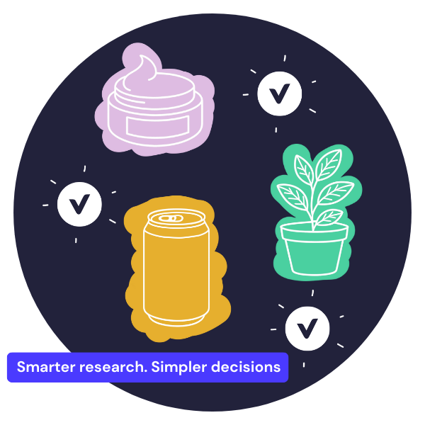 vypr product mockups with tagline smarter research. simpler decisions