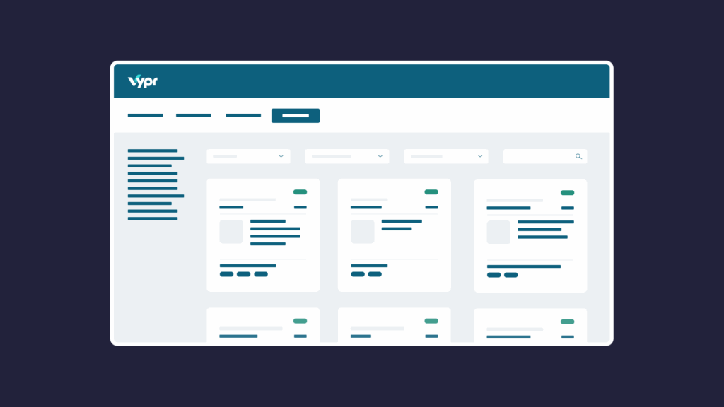 User interface displaying multiple cards on the first gen platform