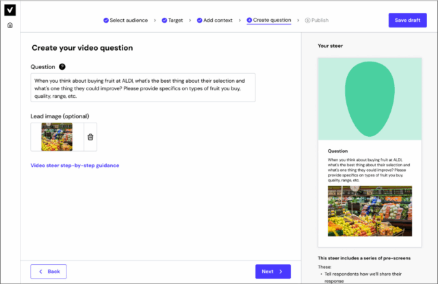 screen showing a video steer about fruit being created